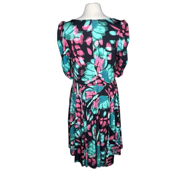 Torrid 1 Mini Studio Knit Cinch Front Skater Dress butterfly print - Picture 5 of 10